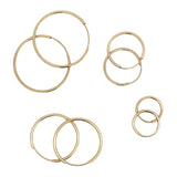 14K Gold Endless Hoop Earrings