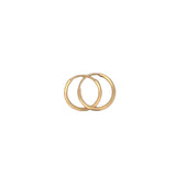 14K Gold Endless Hoop Earrings
