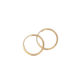 14K Gold Endless Hoop Earrings