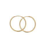 14K Gold Endless Hoop Earrings