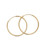 14K Gold Endless Hoop Earrings