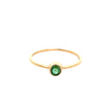 Round Emerald Bezel Ring