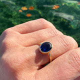 Oval Kyanite Bezel Ring