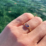 Oval Lavender Sapphire Bezel Ring