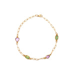 Tiny Organic Channel Set Pink Sapphire Connector