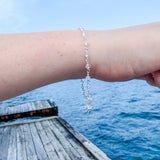 Clear Quartz Chain Bracelet