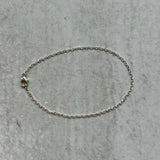 Diamond Cut Fine Cable Chain Bracelet
