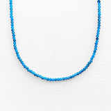 Tiny Round Dark Teal Apatite Strand