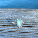 Moonstone and Diamond Ring