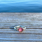 Pink Sapphire and Diamond Ring