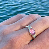 Pink Sapphire and Diamond Ring
