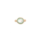 Medium Organic Channel Set Pale Green Tourmaline Connector