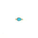 Small Organic Channel Set Turquoise Connector