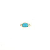 Small Organic Channel Set Turquoise Connector