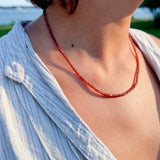 Tiny Round Garnet Strand