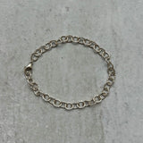 Hammered Oval Chain Bracelet
