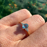 Aquamarine & Diamond Ring