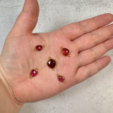 Large Organic Channel Set Pink Tourmaline Connector