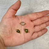 Large Organic Channel Set Green Tourmaline Connector