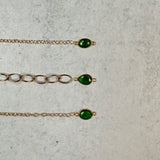 Small Organic Channel Set Chrome Diopside Connector