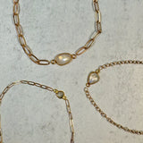 Small Organic Channel Set Moonstone Connector