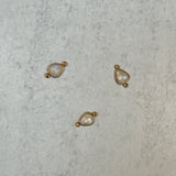 Small Organic Channel Set Moonstone Connector