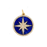 Lapis and Diamond Starburst Compass