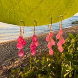 Pink Sapphire Teardrop Cascade Earrings