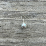 Gray Baroque Japanese Akoya Pearl Charm
