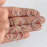 Sterling Silver Endless Hoop Earrings