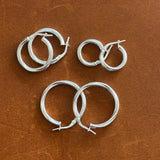 Twisted Tube Hoop Earrings