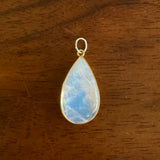 Large Teardrop Channel Set Moonstone Pendant