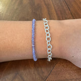 Hammered Oval Chain Bracelet