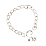 Claspless Hammered Oval Chain Bracelet