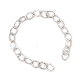 Claspless Hammered Oval Chain Bracelet