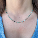 Tiny Round Ombre Emerald Strand