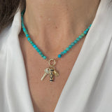 Claspless Medium Round Turquoise Strand