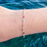 Multi-Gemstone Chain Bracelet