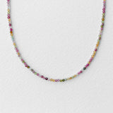 Tiny Round Multicolor Pink Tourmaline Strand