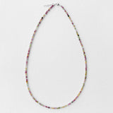 Tiny Round Multicolor Pink Tourmaline Strand