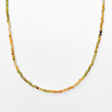 Tiny Round Ombre Earthy Green Tourmaline Strand