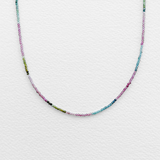 Tiny Round Ombre Multicolor Tourmaline Strand