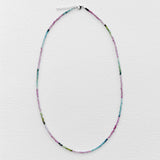Tiny Round Ombre Multicolor Tourmaline Strand