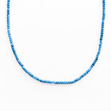 Tiny Round Ombre Dark Teal Apatite Strand