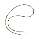 Claspless Tiny Round Ombre Watermelon Tourmaline Strand