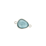 Organic Shape Channel Set Sky Blue Topaz Connector