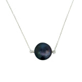 Coin Gray Pearl Necklace