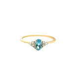 Aquamarine & Diamond Ring