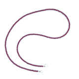 Claspless Tiny Round Pink Garnet Strand