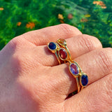 Oval Blue Sapphire Bezel Ring